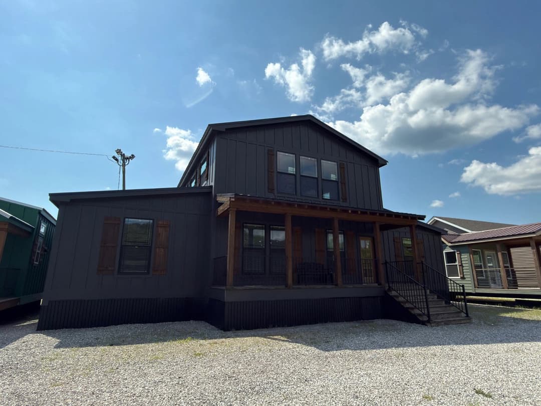 The barndominium 2 elevation and exterior home features