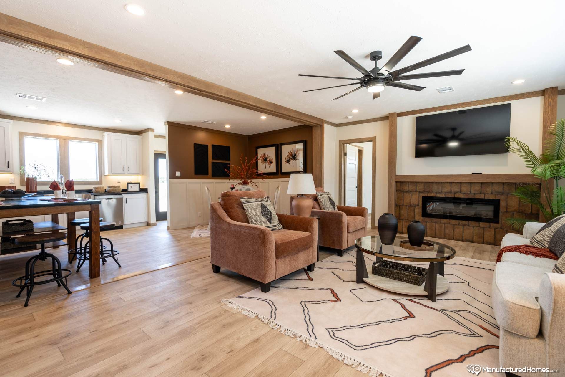 The patton creek interior home features