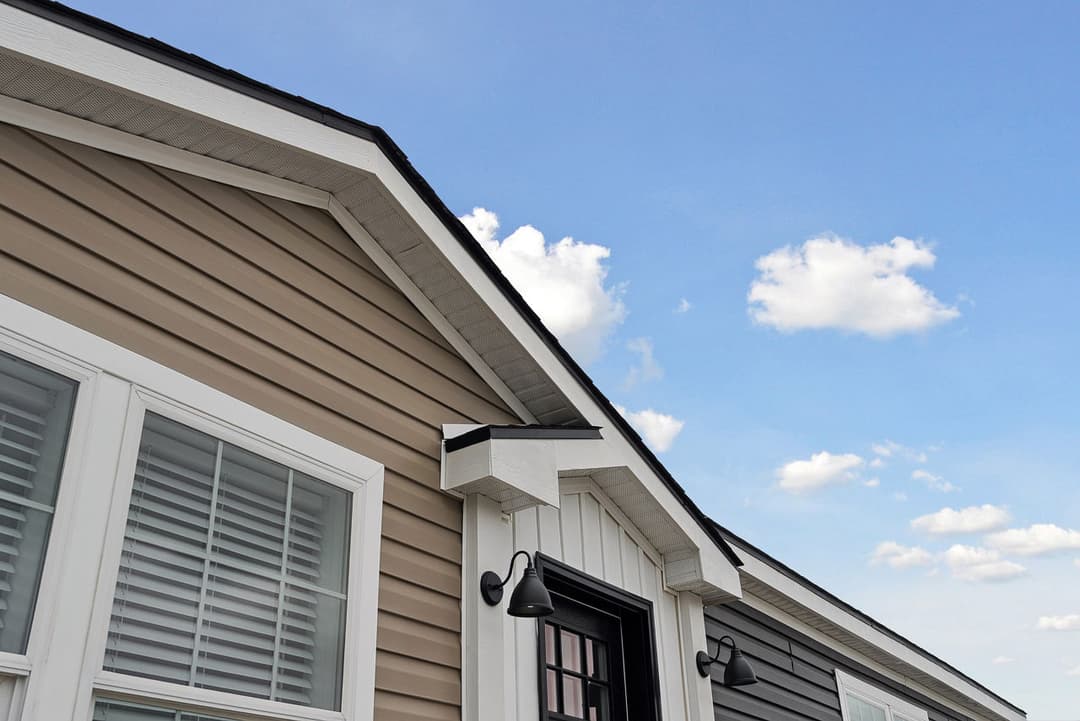 Blue sky exterior home features