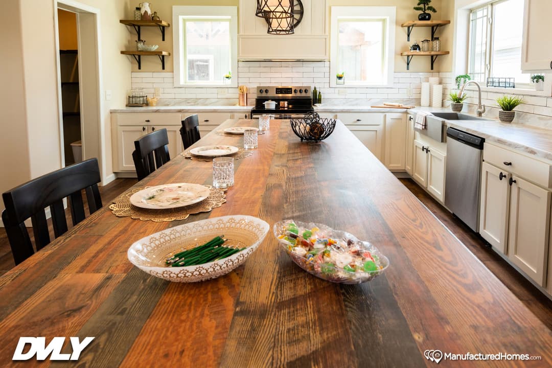 The adriel corner ½ rock fireplace kitchen home features