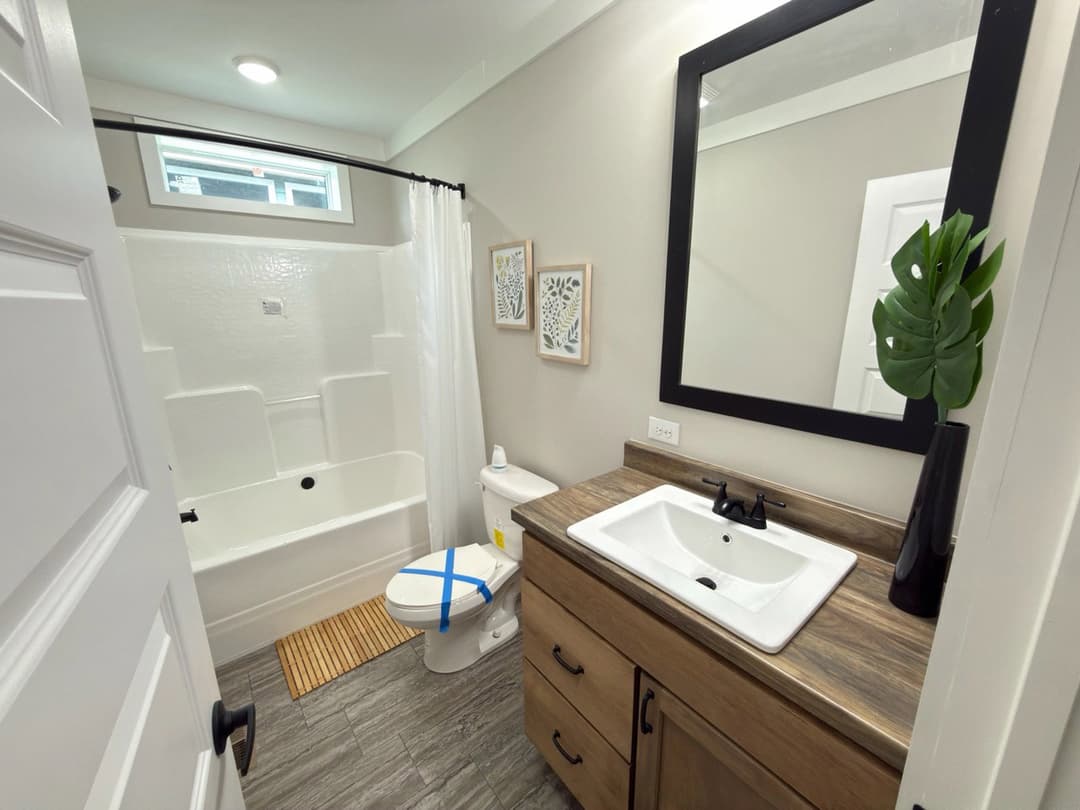 The barndominium bathroom home features