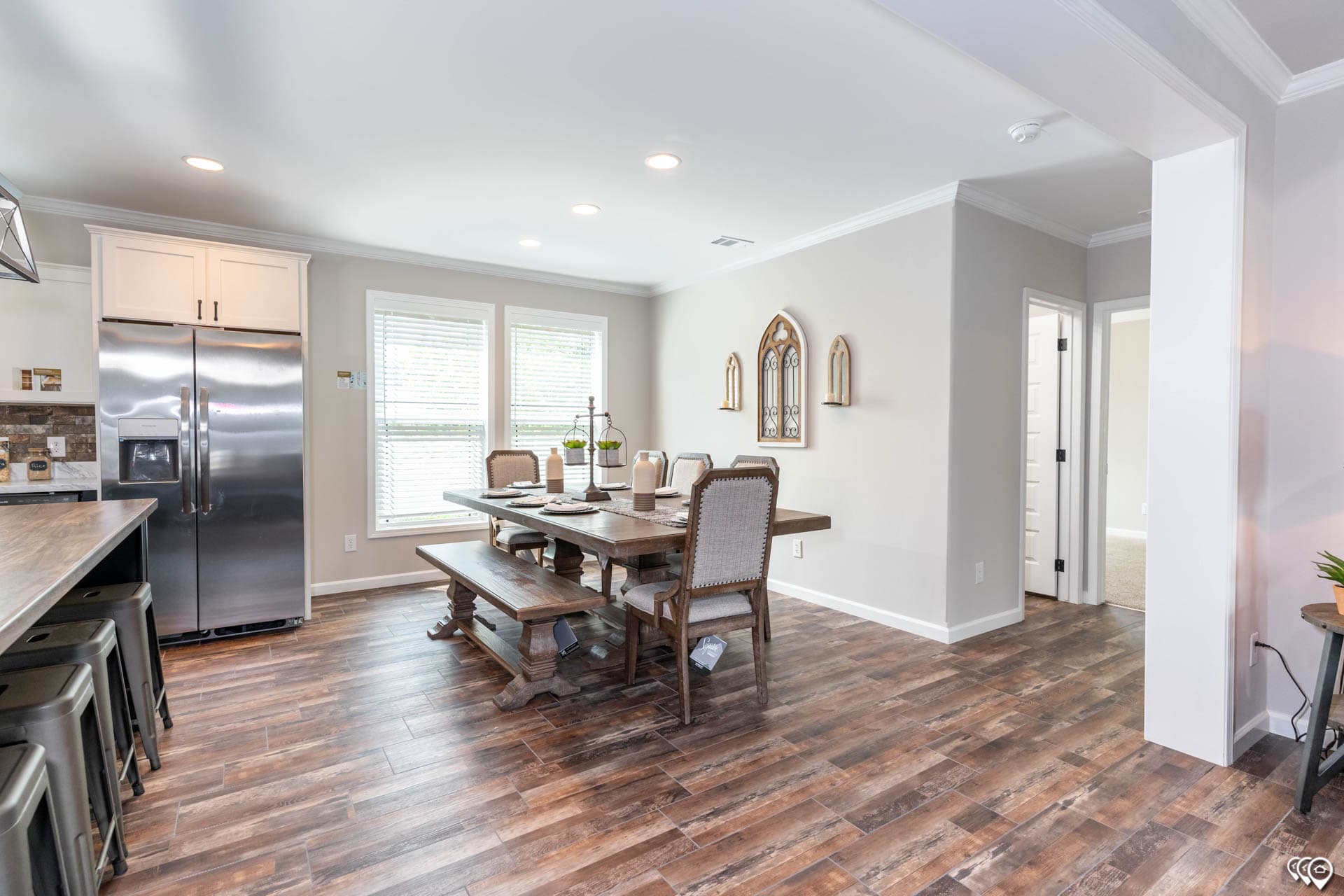 The woodside interior home features