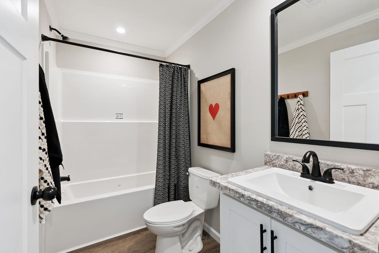 Blue sky bathroom home features