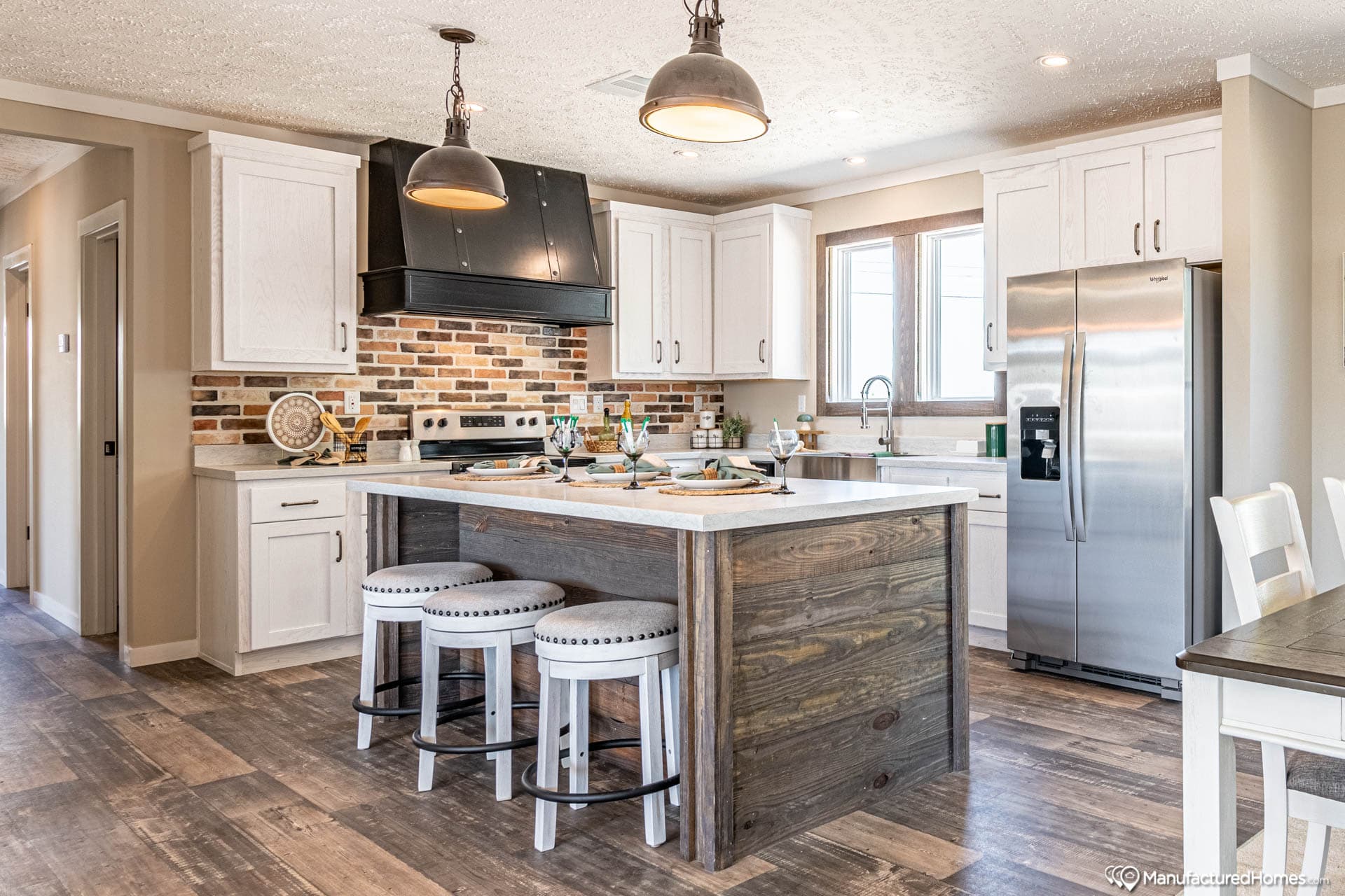 The white oak  kitchen home features