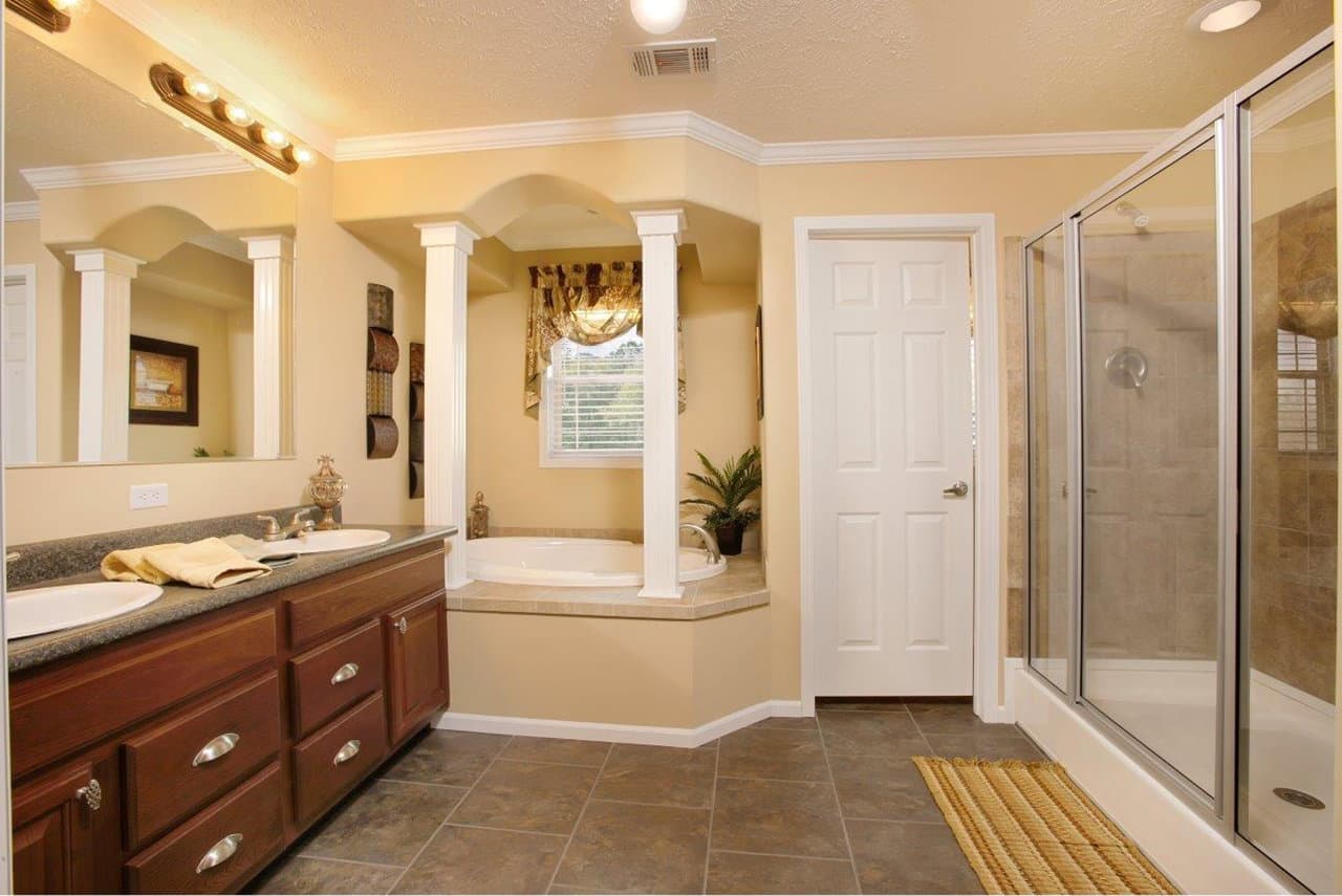 Cedar lake bathroom home features