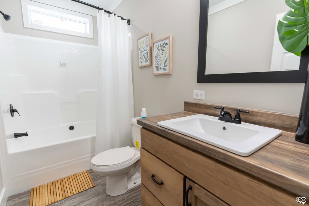 The barndominium bathroom home features