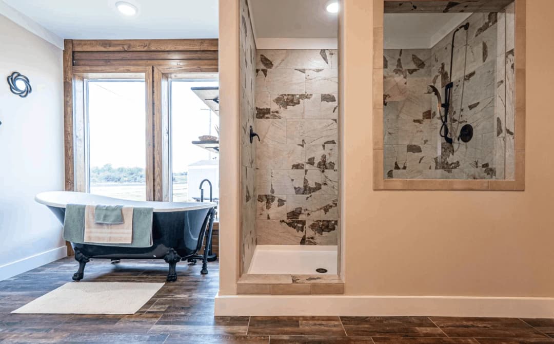 The ole hay barn bathroom home features