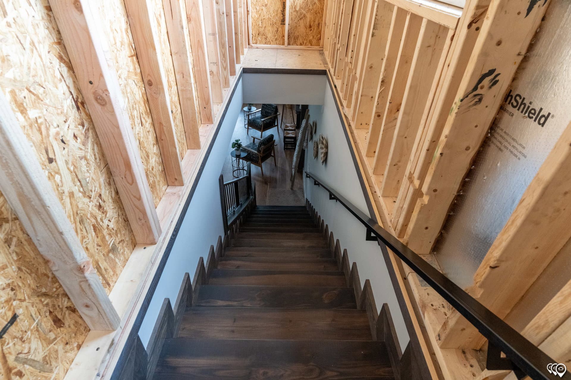 The barndominium interior home features