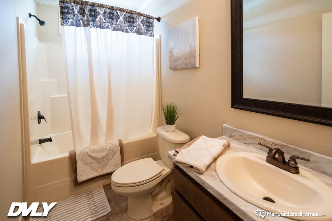 The adriel corner ½ rock fireplace bathroom home features