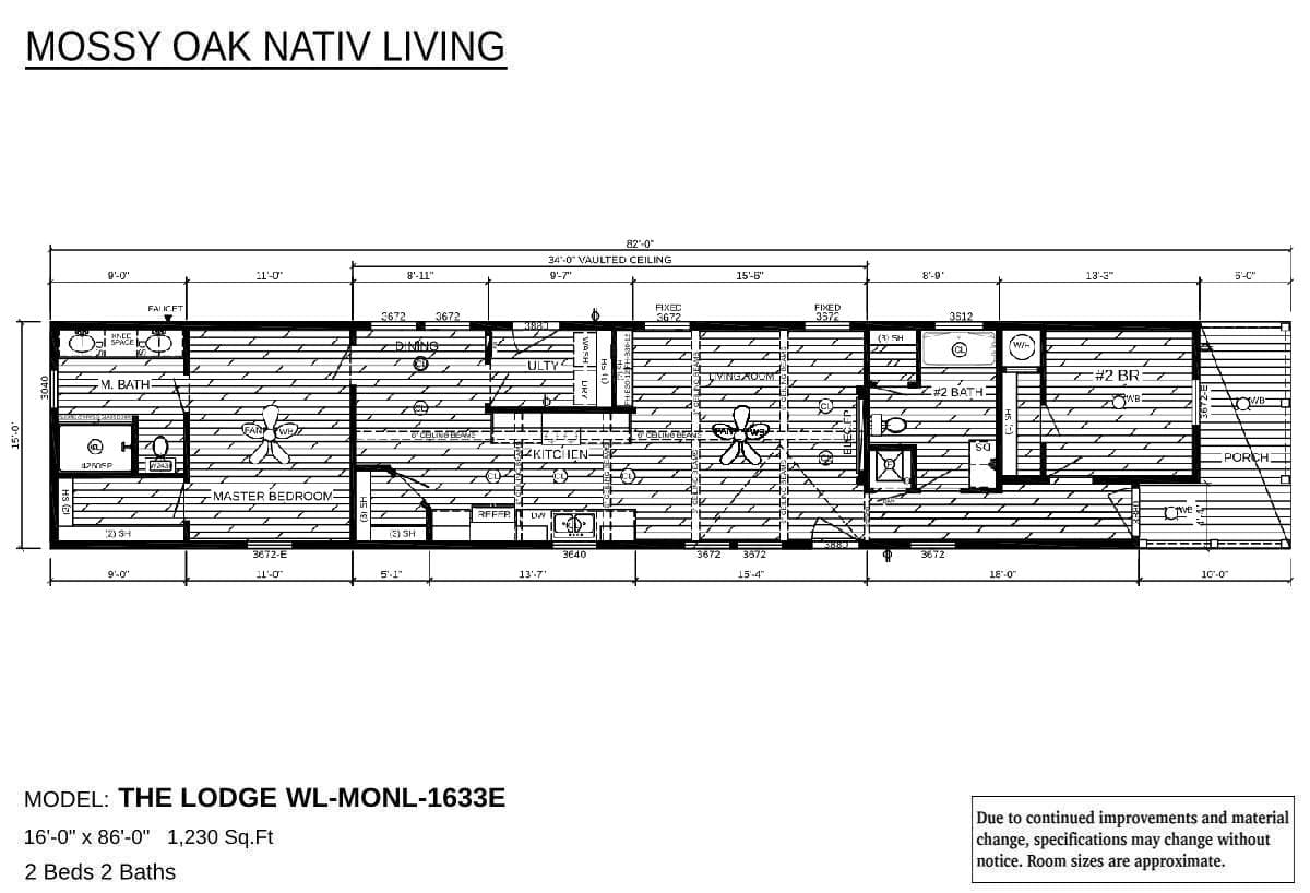 The lodge 5 floor plan home features